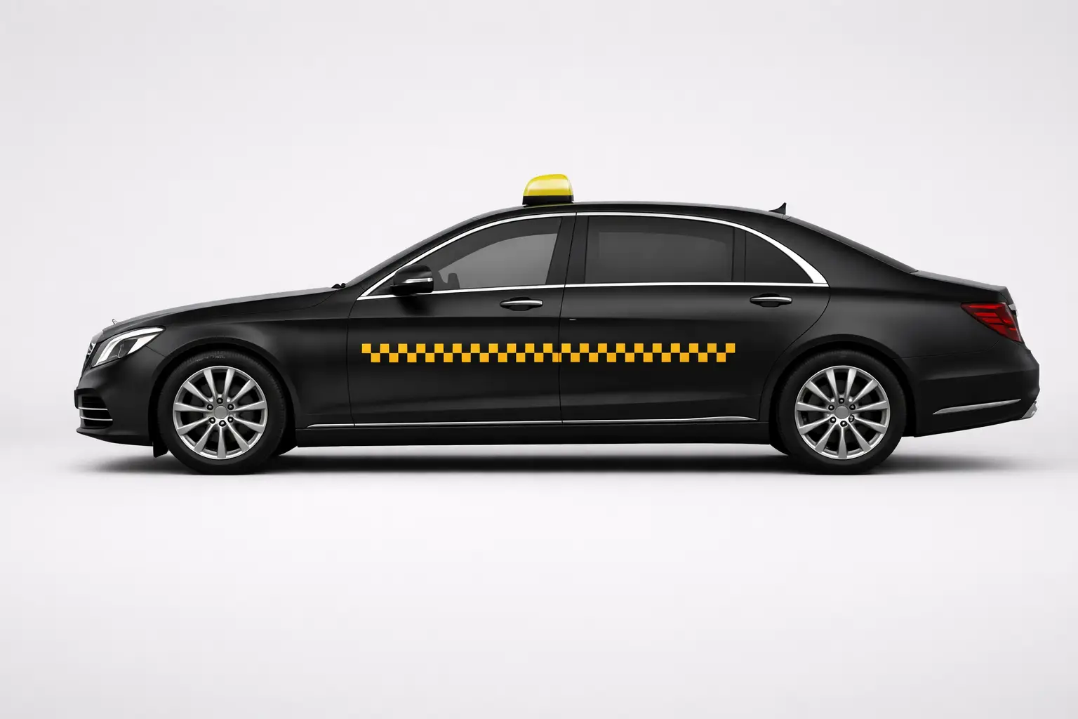 Taxi berline standard noire à Bruxelles